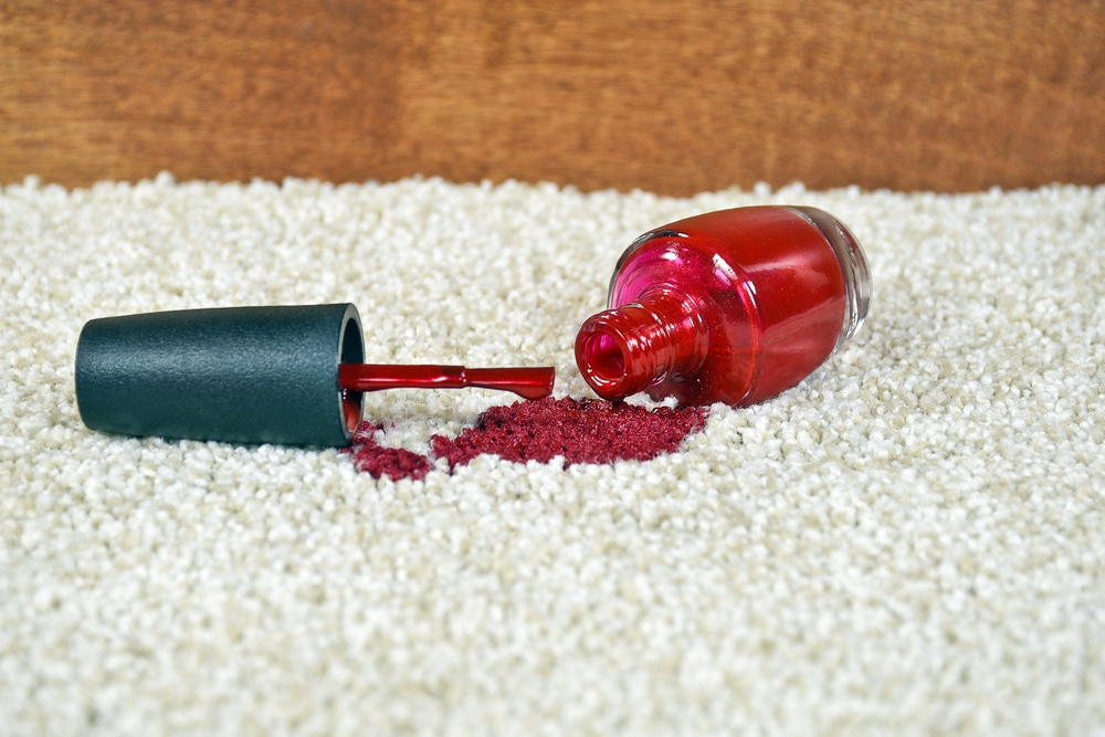 spilled nail polish damaging your carpet